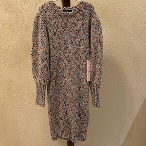 Aqua girls colorful sweater dress NWT